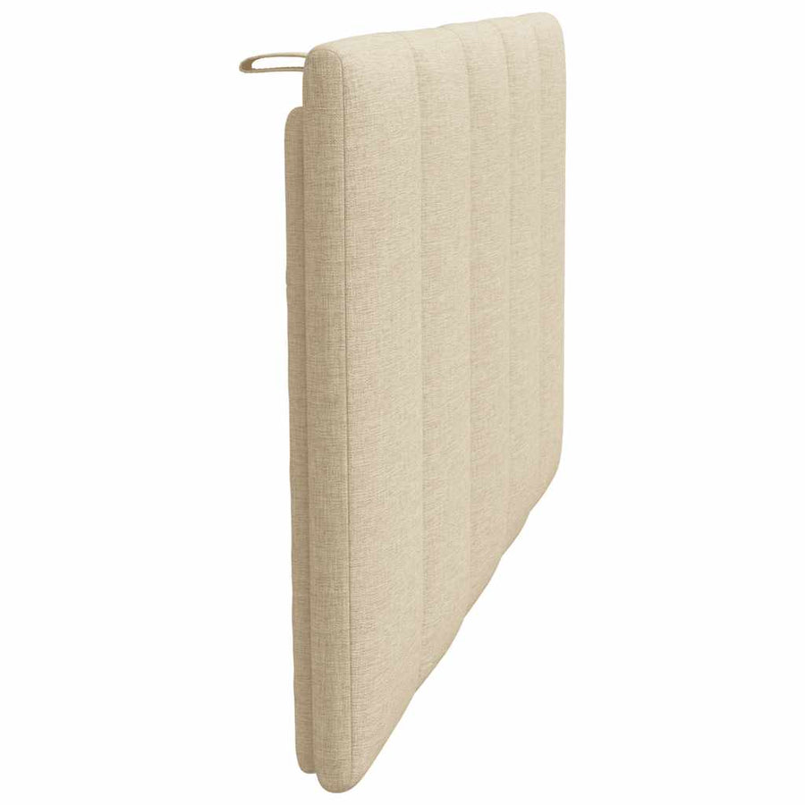 Hoofdbordkussen 80 cm stof crèmekleurig