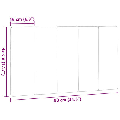 Hoofdbordkussen 80 cm stof crèmekleurig