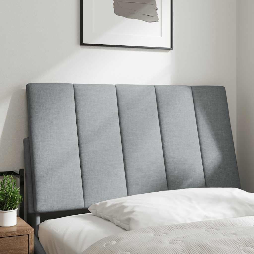 Hoofdbordkussen 90 cm stof lichtgrijs
