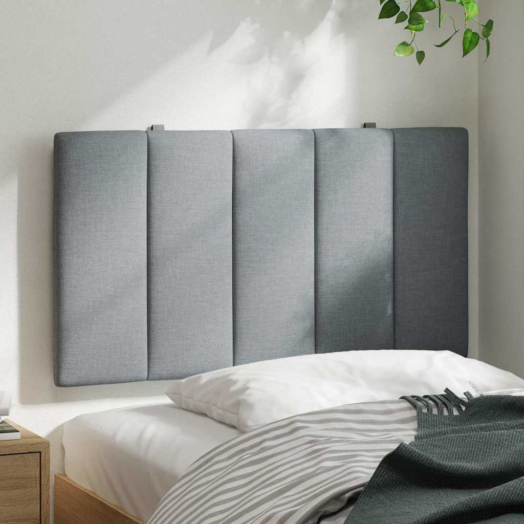 Hoofdbordkussen 90 cm stof lichtgrijs