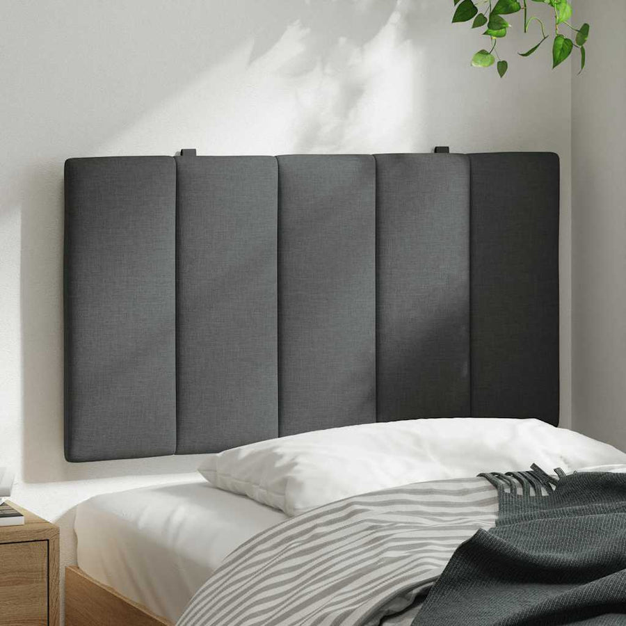 Hoofdbordkussen 90 cm stof donkergrijs