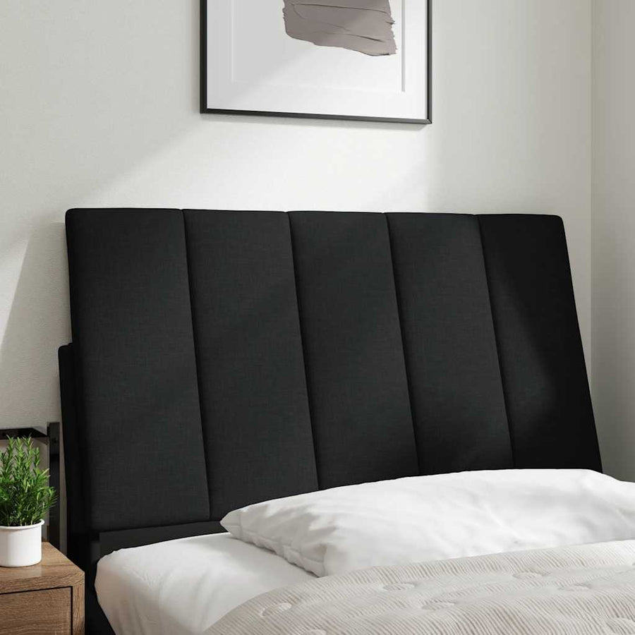 Hoofdbordkussen 90 cm stof zwart