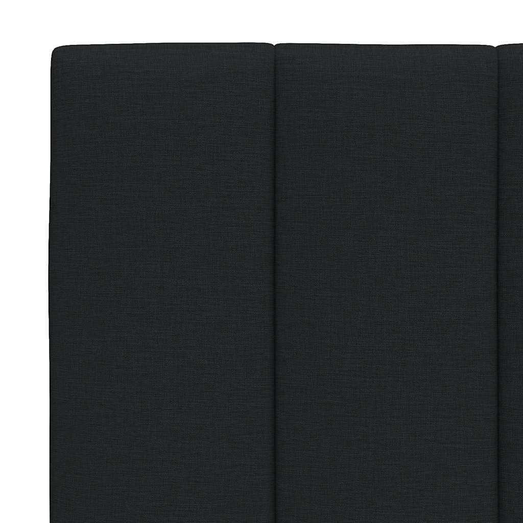 Hoofdbordkussen 90 cm stof zwart