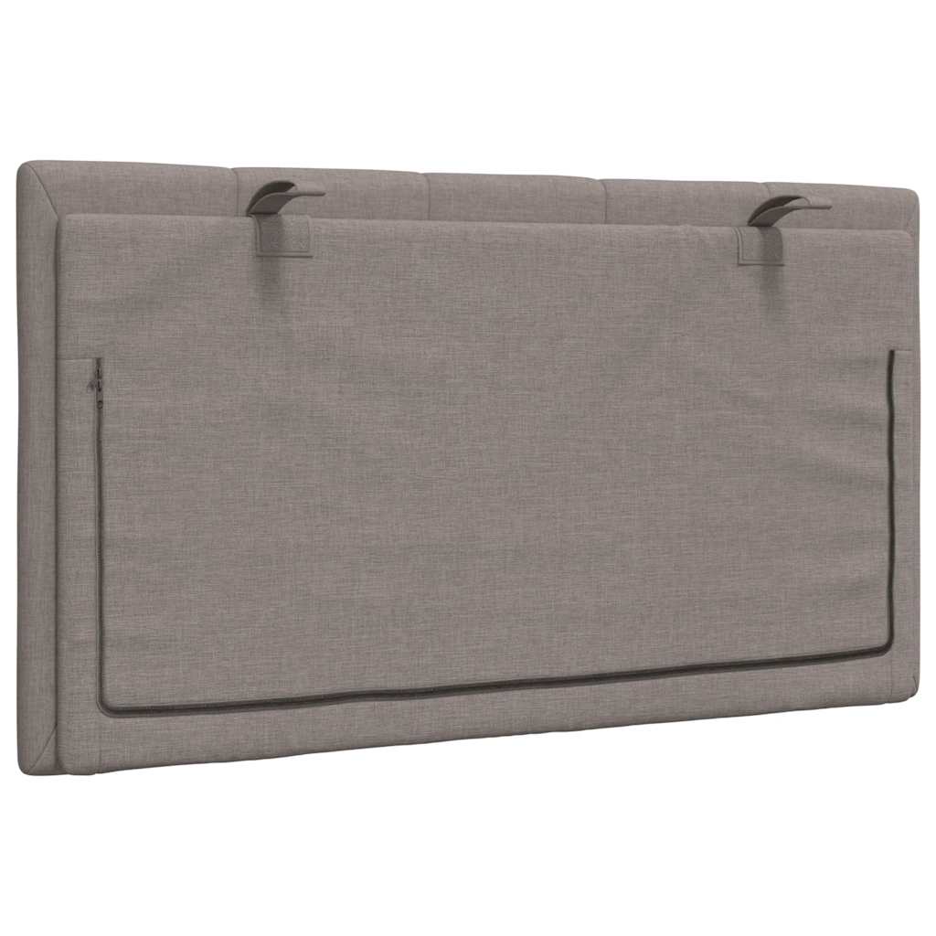 Hoofdbordkussen 90 cm stof taupe