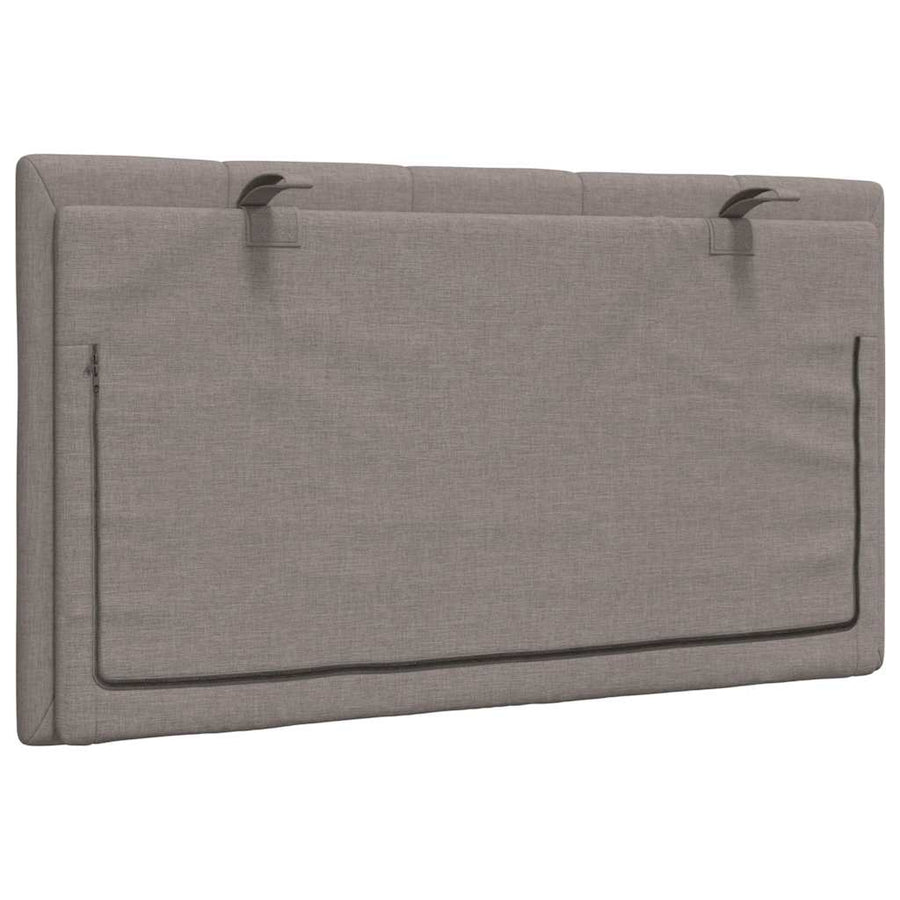 Hoofdbordkussen 90 cm stof taupe