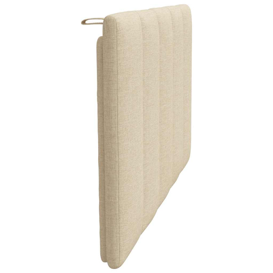 Hoofdbordkussen 90 cm stof crèmekleurig