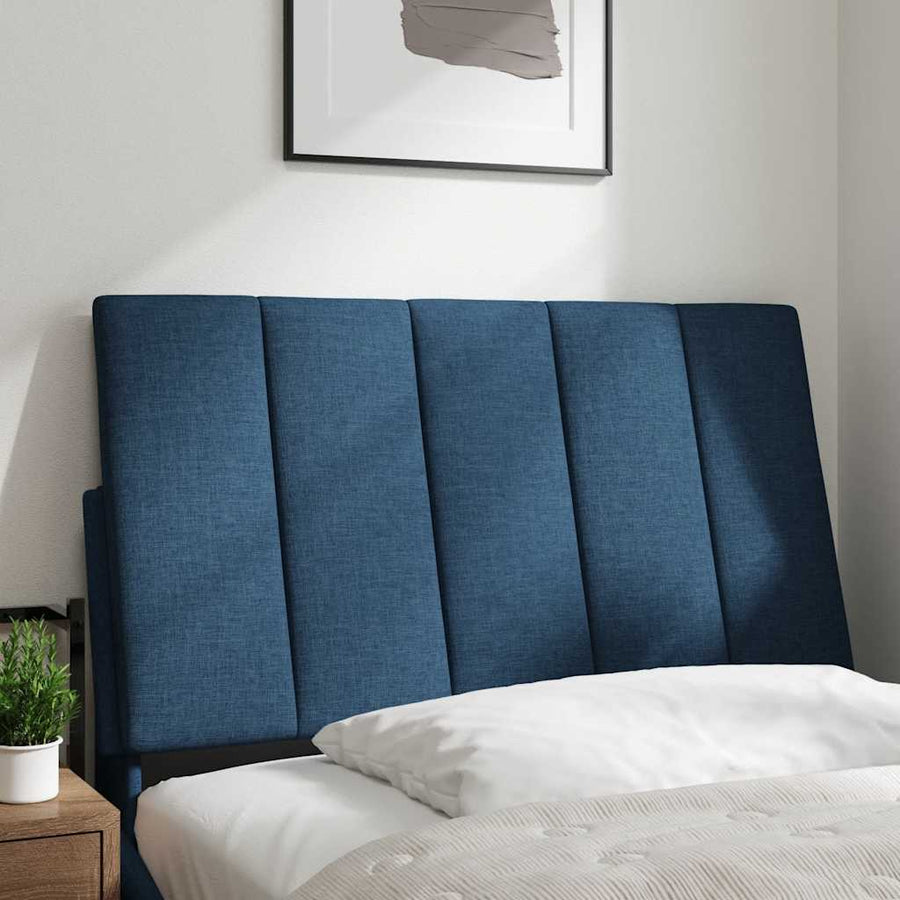 Hoofdbordkussen 90 cm stof blauw