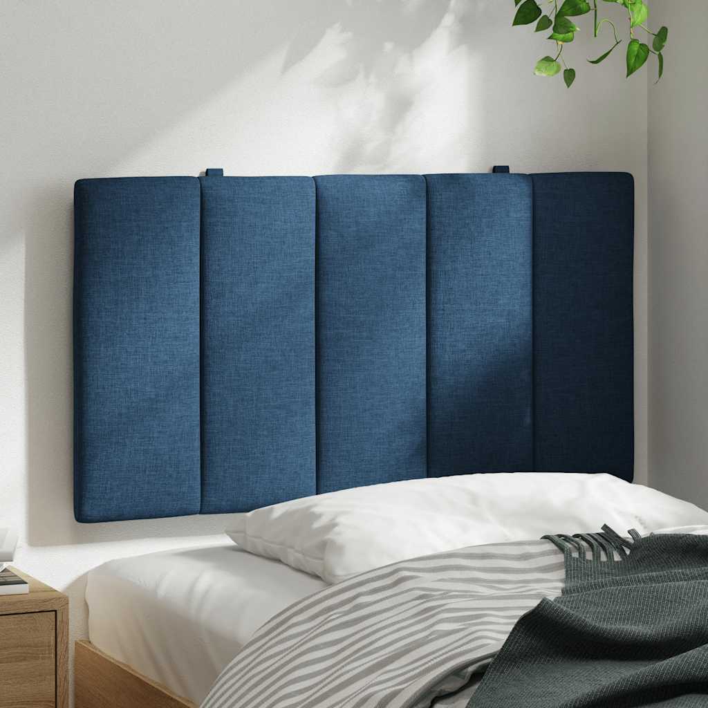 Hoofdbordkussen 90 cm stof blauw