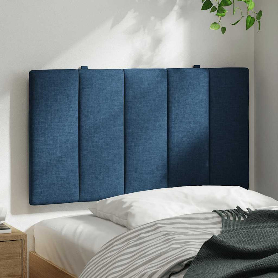 Hoofdbordkussen 90 cm stof blauw