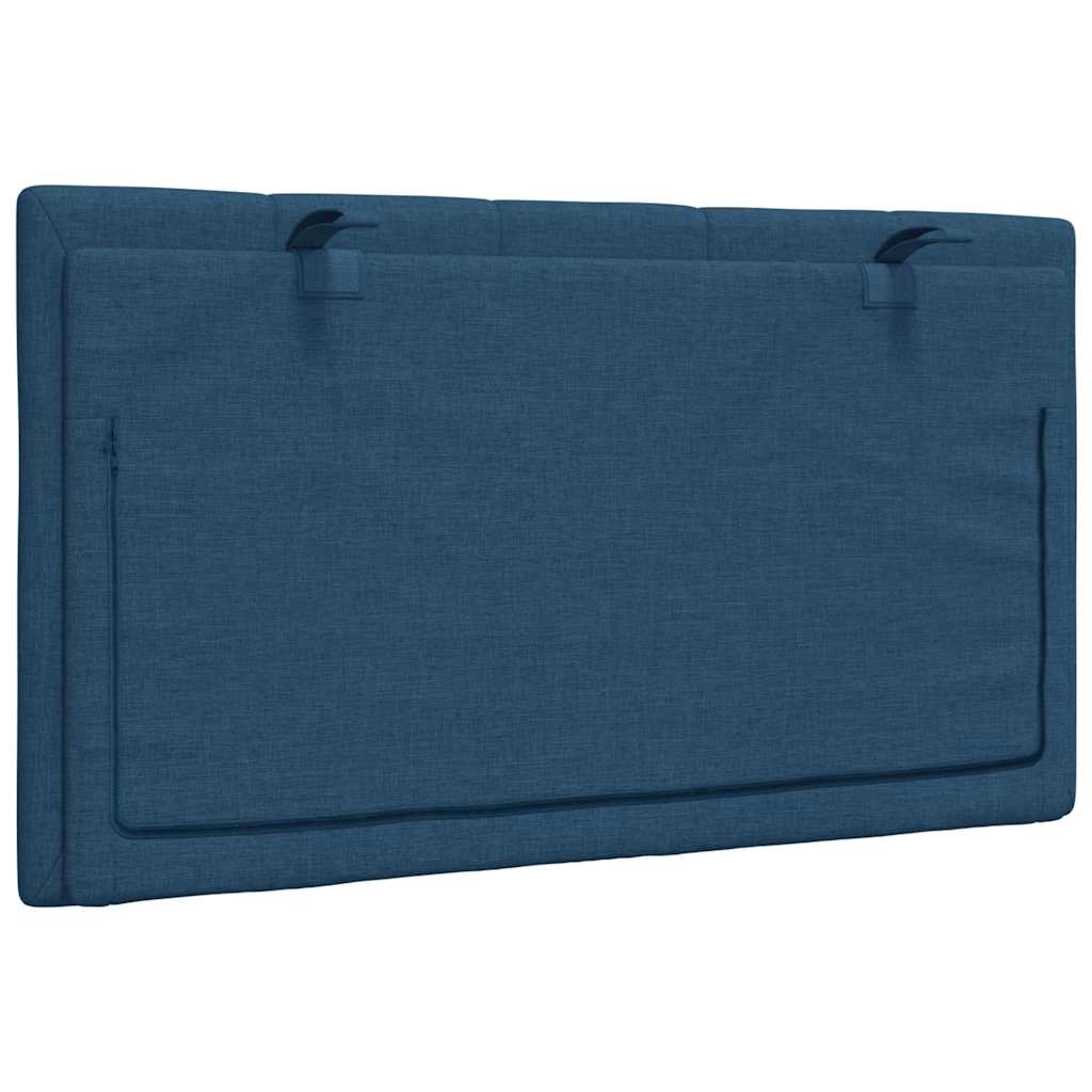 Hoofdbordkussen 90 cm stof blauw