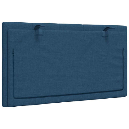 Hoofdbordkussen 90 cm stof blauw