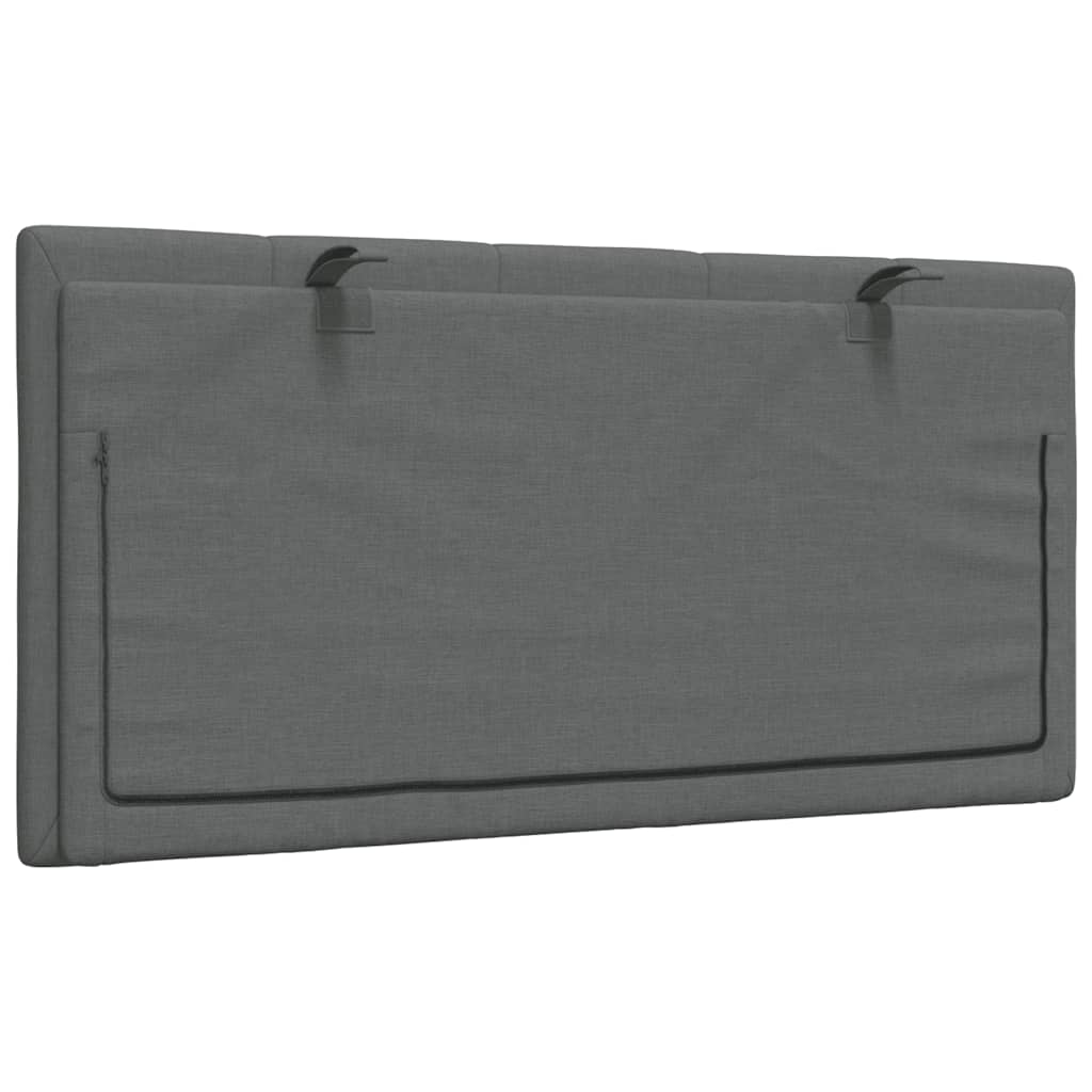 Hoofdbordkussen 100 cm stof donkergrijs