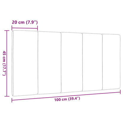 Hoofdbordkussen 100 cm stof donkergrijs