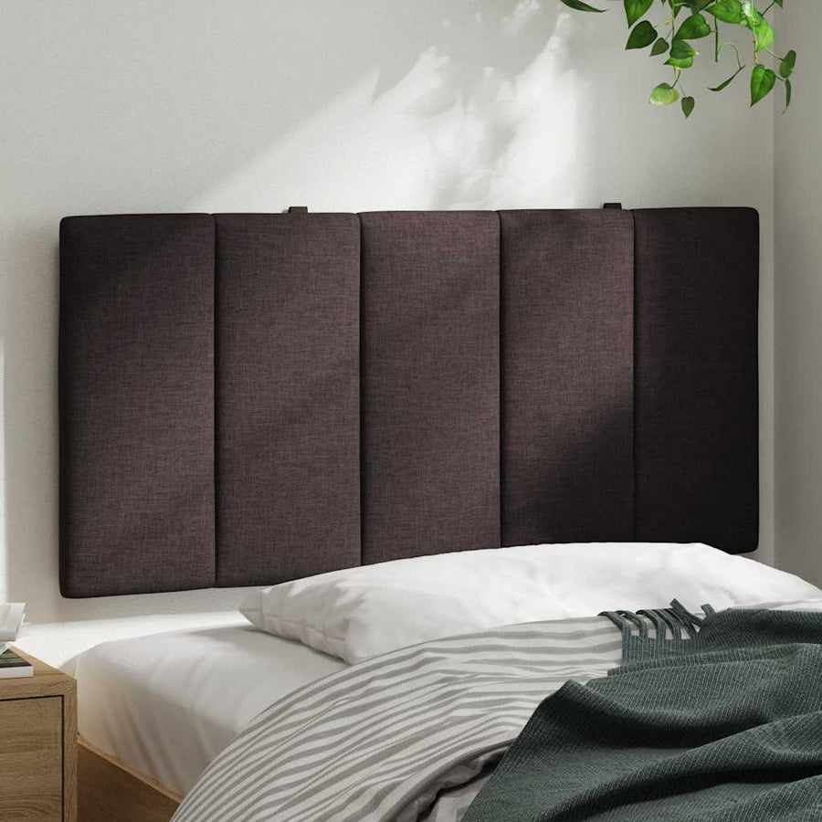 Hoofdbordkussen 100 cm stof donkerbruin