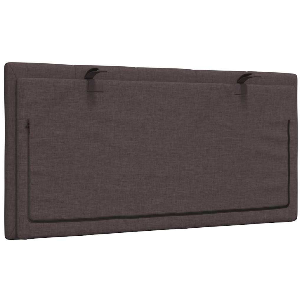 Hoofdbordkussen 100 cm stof donkerbruin
