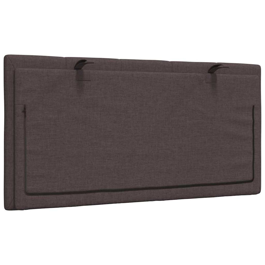 Hoofdbordkussen 100 cm stof donkerbruin