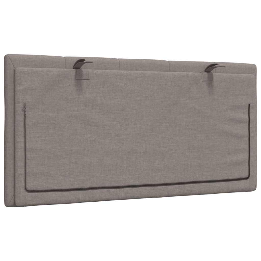 Hoofdbordkussen "Hanko" 100 cm stof taupe