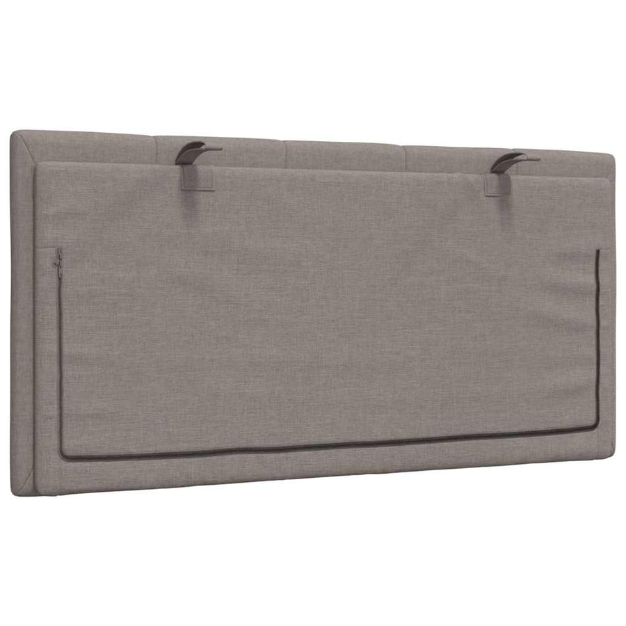 Hoofdbordkussen "Hanko" 100 cm stof taupe