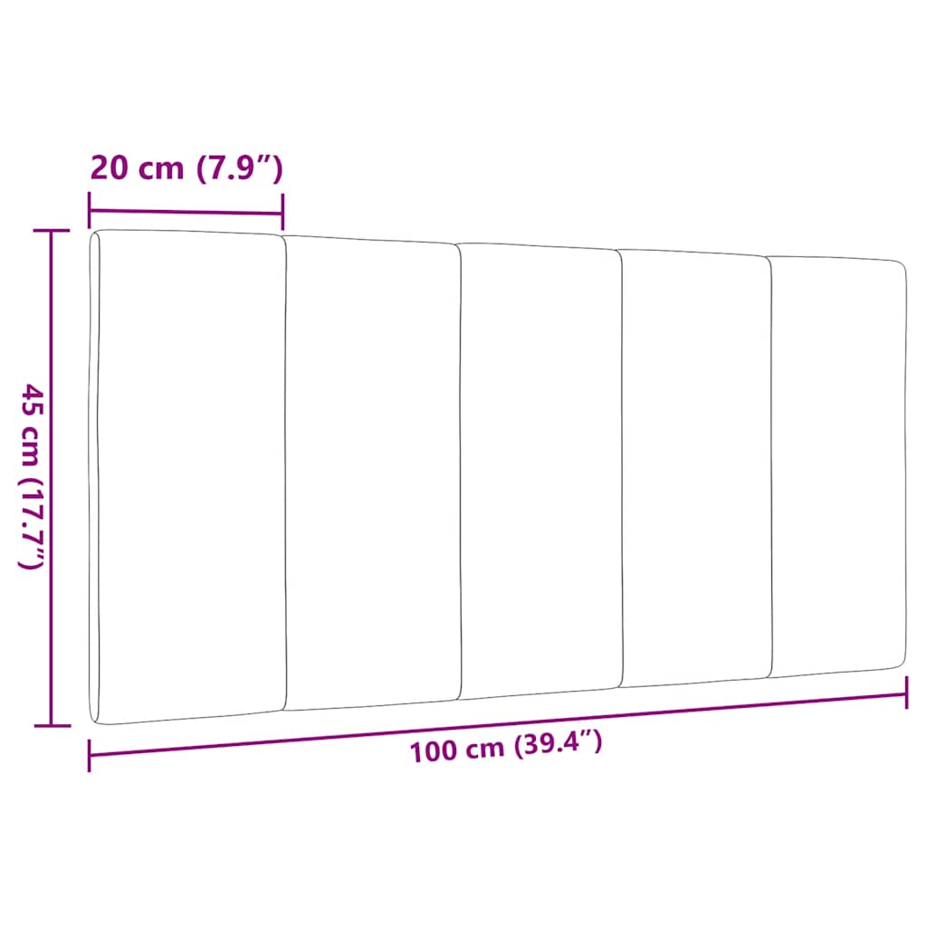 Hoofdbordkussen "Hanko" 100 cm stof taupe
