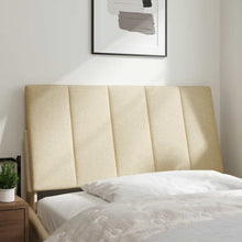 Hoofdbordkussen 100 cm stof crèmekleurig