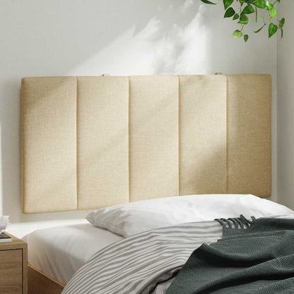 Hoofdbordkussen 100 cm stof crèmekleurig