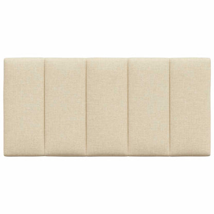 Hoofdbordkussen 100 cm stof crèmekleurig