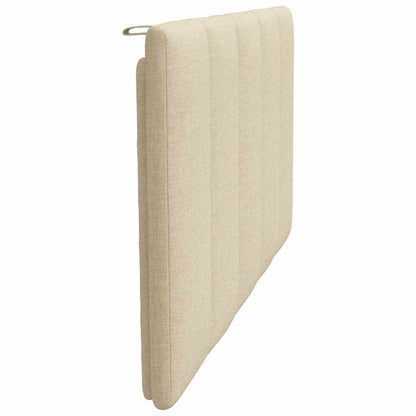 Hoofdbordkussen 100 cm stof crèmekleurig