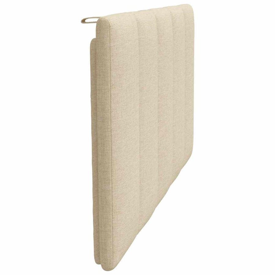 Hoofdbordkussen 100 cm stof crèmekleurig