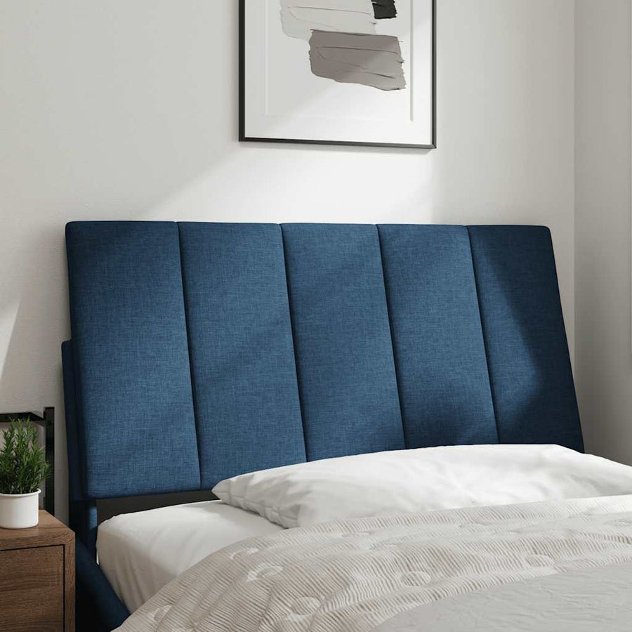 Hoofdbordkussen 100 cm stof blauw