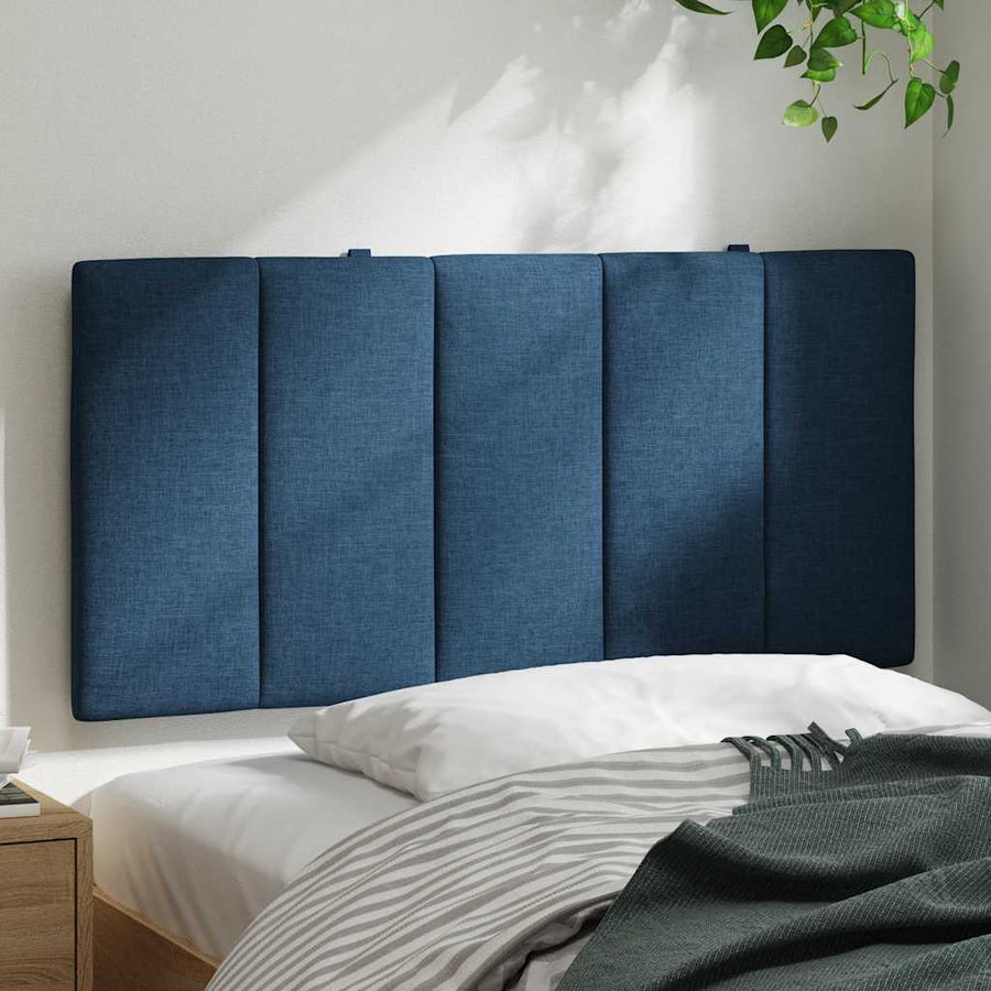Hoofdbordkussen 100 cm stof blauw
