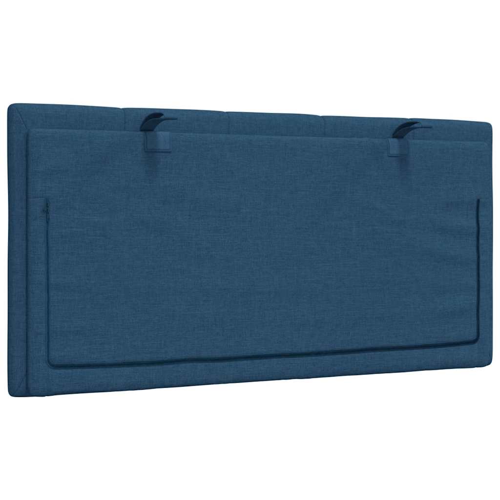 Hoofdbordkussen 100 cm stof blauw