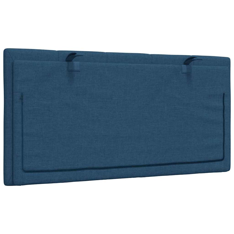 Hoofdbordkussen 100 cm stof blauw