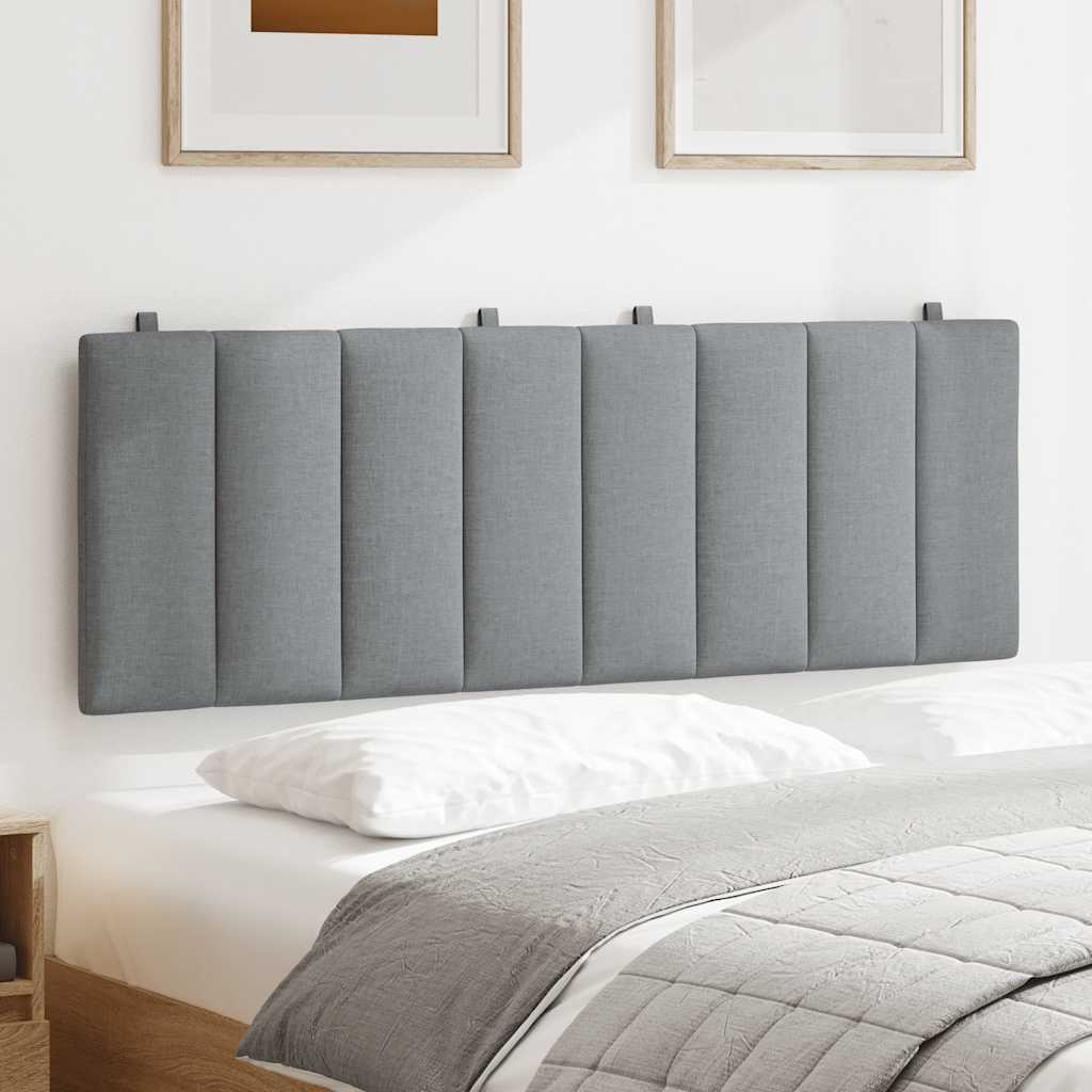 Hoofdbordkussen 120 cm stof lichtgrijs