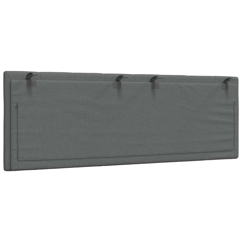 Hoofdbordkussen 120 cm stof grijs