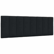 Hoofdbordkussen Hanko 120 cm stof zwart