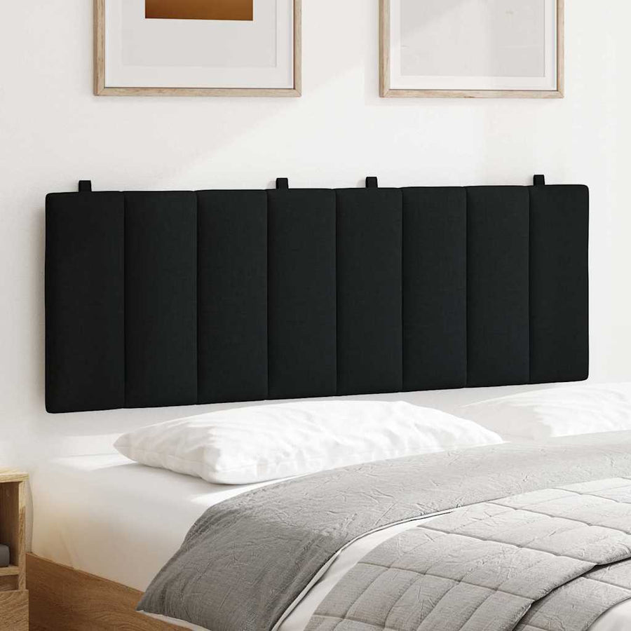 Hoofdbordkussen 120 cm stof zwart
