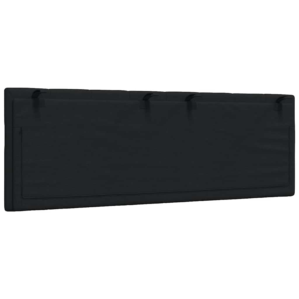 Hoofdbordkussen 120 cm stof zwart