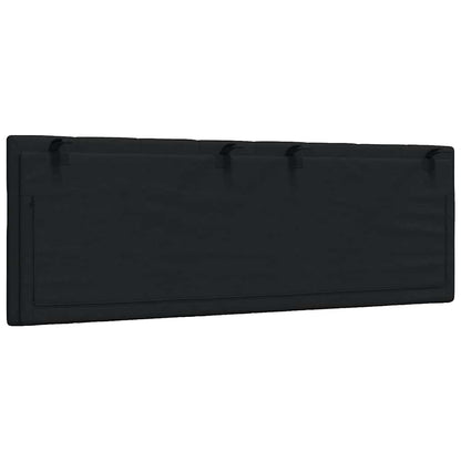 Hoofdbordkussen 120 cm stof zwart