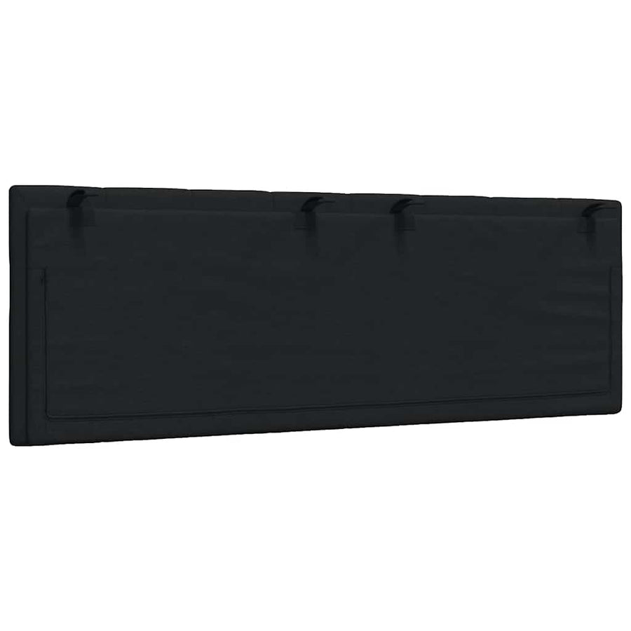 Hoofdbordkussen 120 cm stof zwart