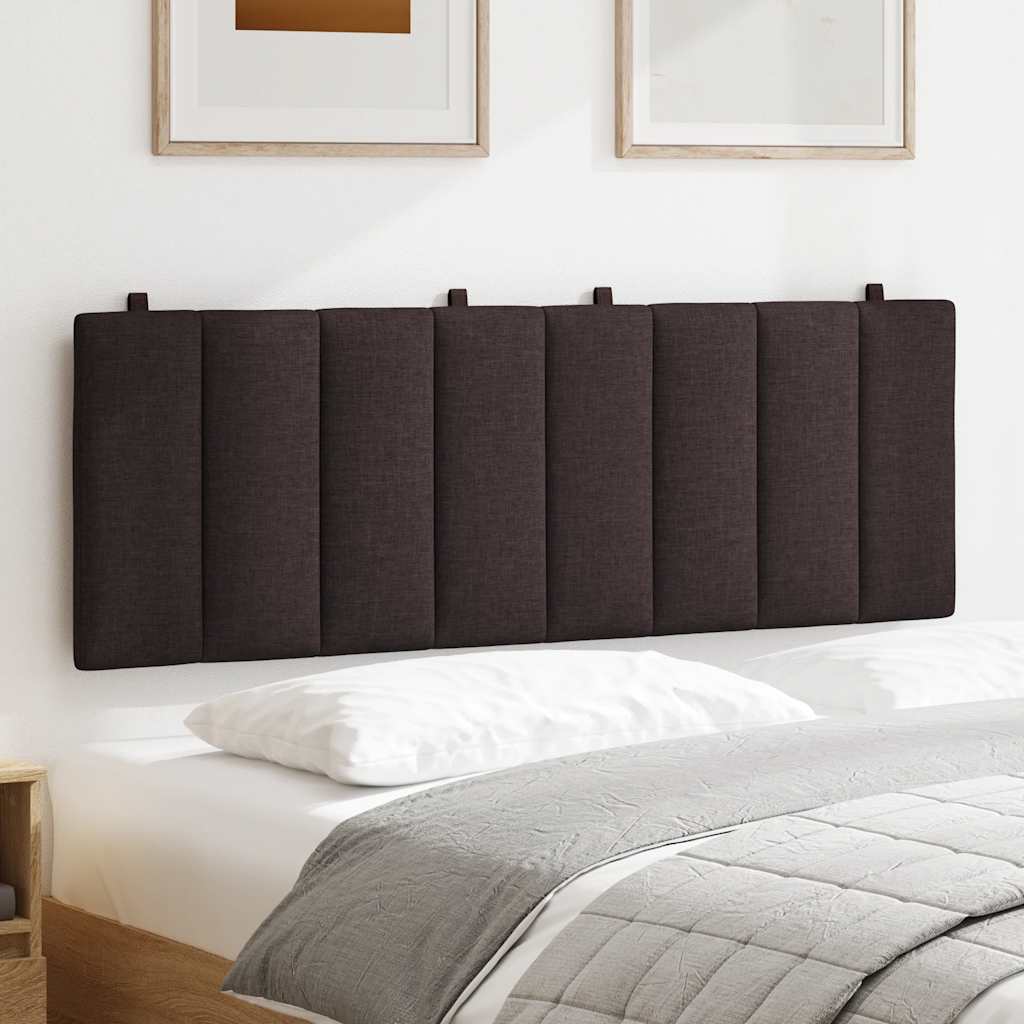 Hoofdbordkussen "Hanko" 120 cm stof donkerbruin