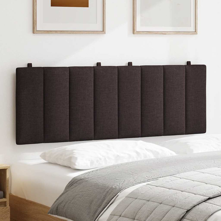 Hoofdbordkussen "Hanko" 120 cm stof donkerbruin