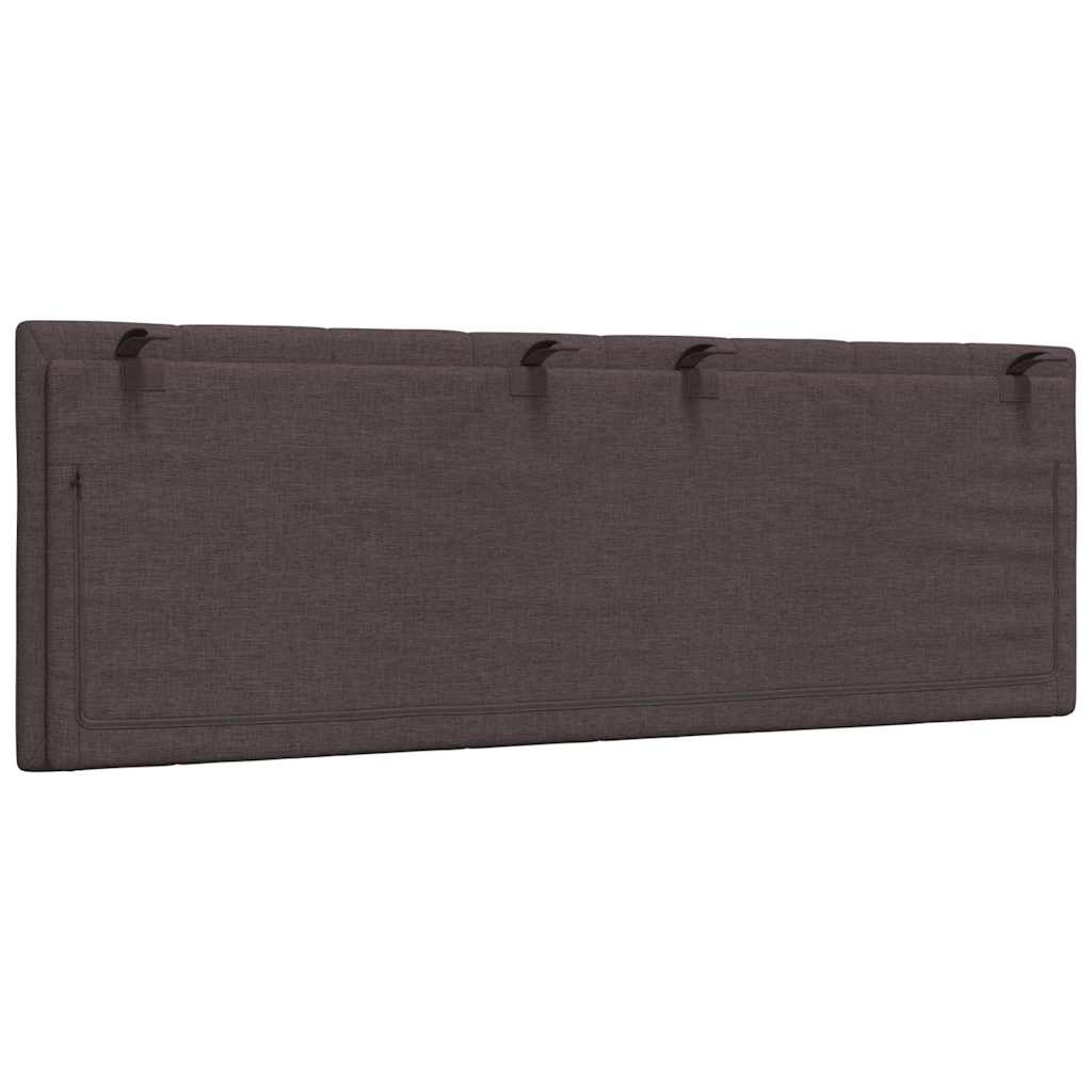 Hoofdbordkussen "Hanko" 120 cm stof donkerbruin