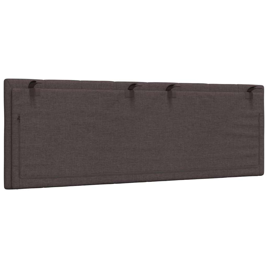 Hoofdbordkussen "Hanko" 120 cm stof donkerbruin