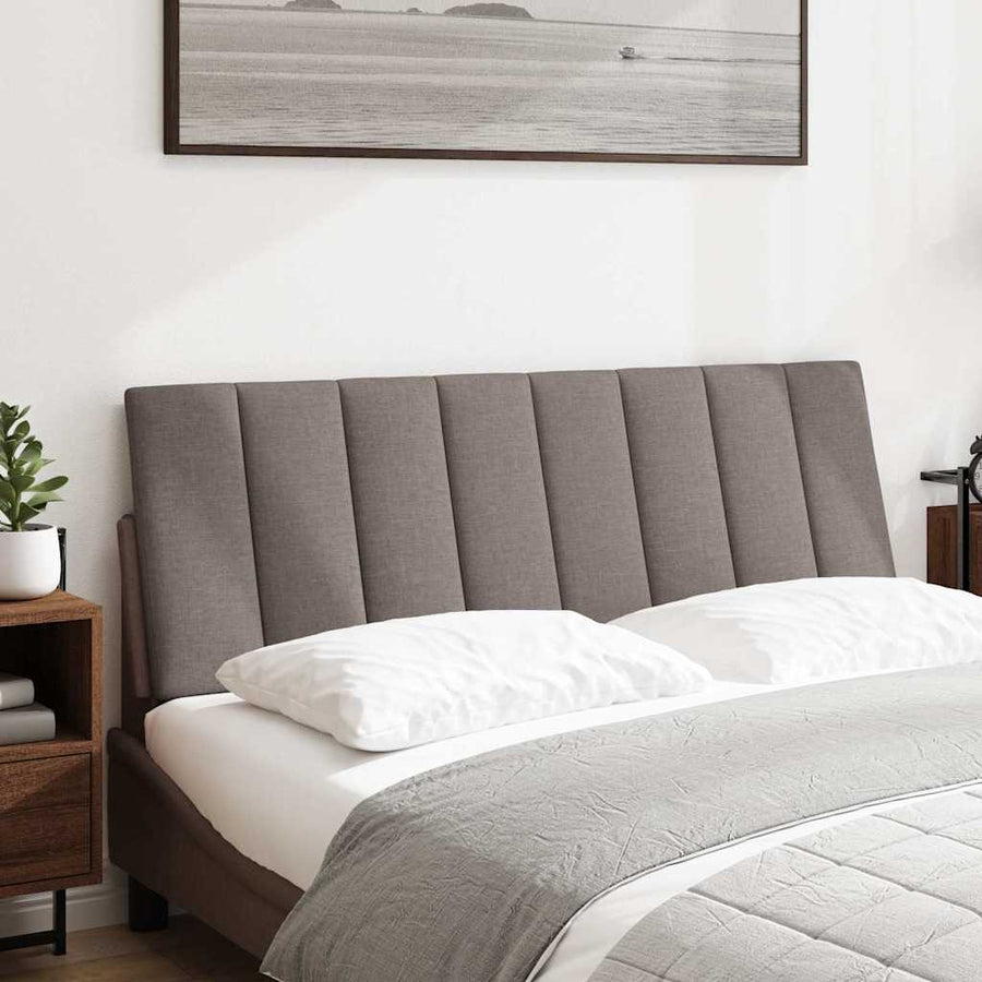 Hoofdbordkussen "Hanko" 120 cm stof taupe