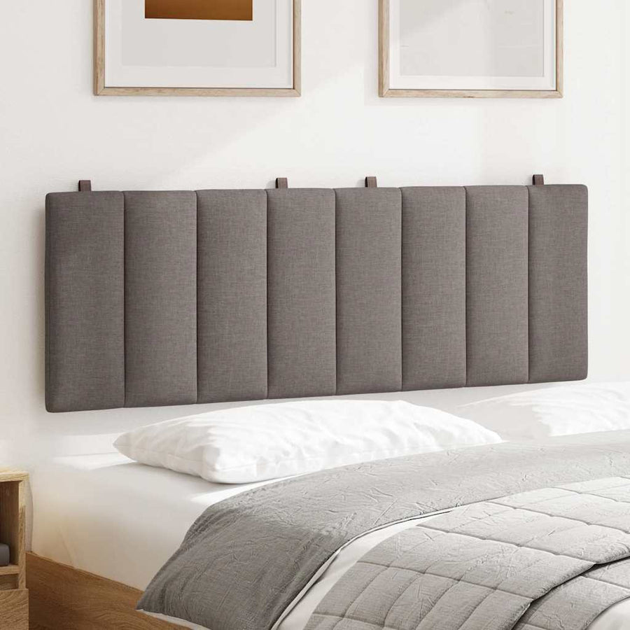 Hoofdbordkussen "Hanko" 120 cm stof taupe