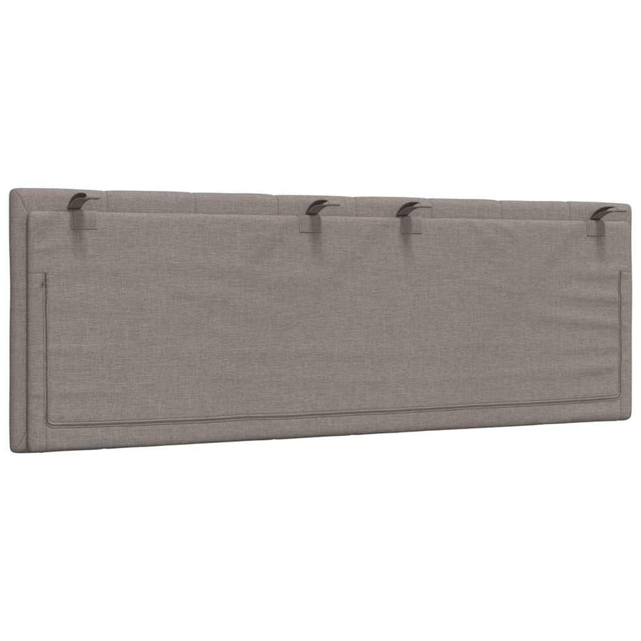 Hoofdbordkussen "Hanko" 120 cm stof taupe