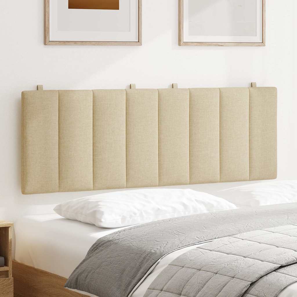 Hoofdbordkussen "Hanko" 120 cm stof crèmekleurig