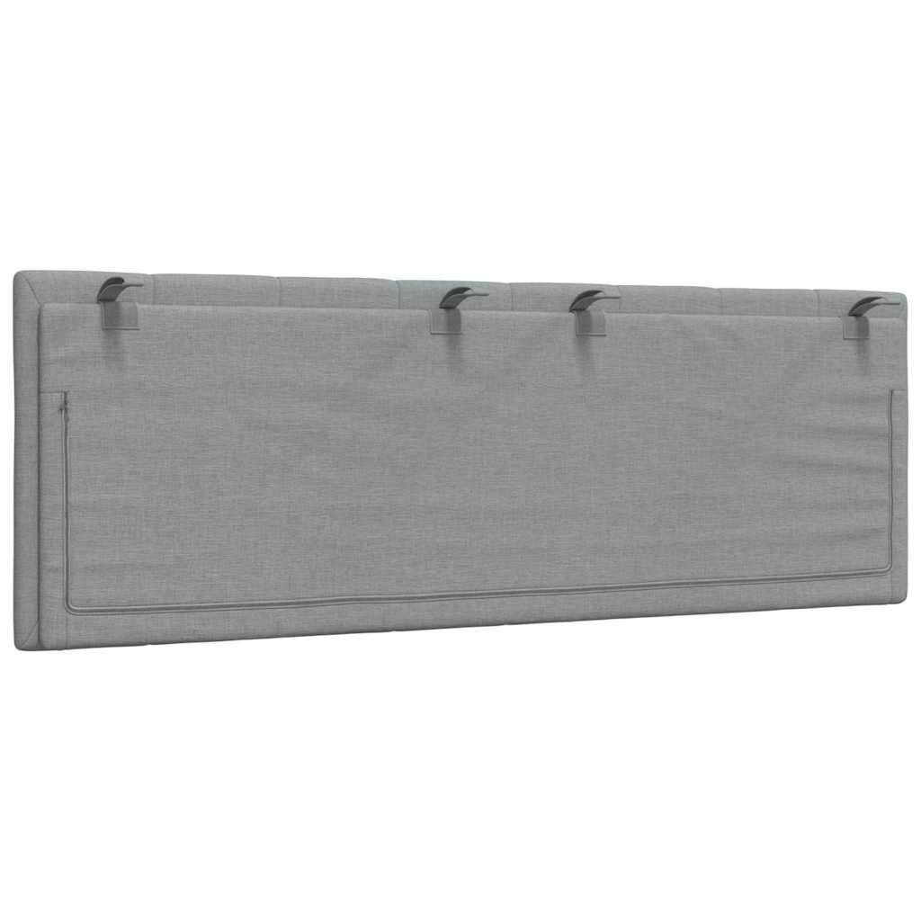 Hoofdbordkussen 140 cm stof lichtgrijs