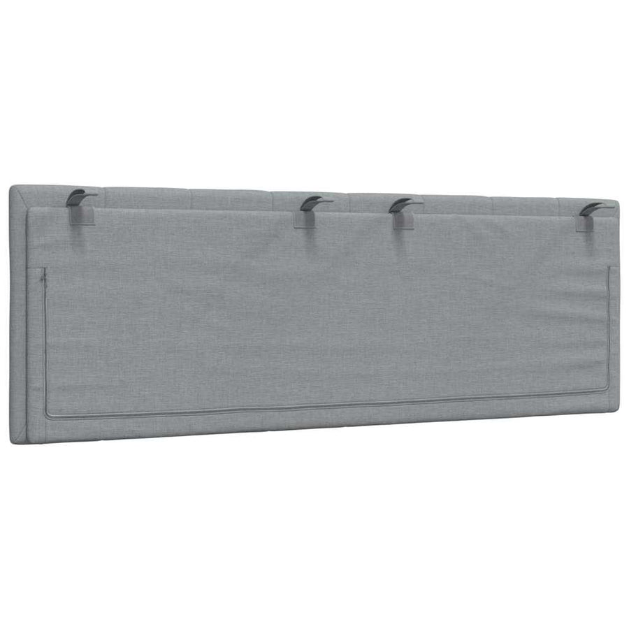 Hoofdbordkussen 140 cm stof lichtgrijs