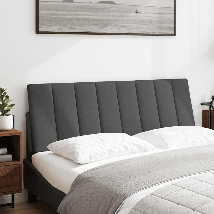 Hoofdbordkussen 140 cm stof donkergrijs